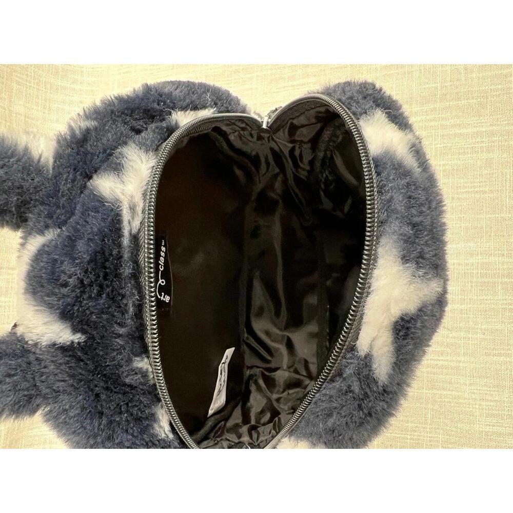 Faux Fur Star Pattern Kids Mini‎ Backpack - Picture 4 of 8